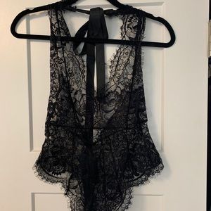 Lace Halter Bodysuit